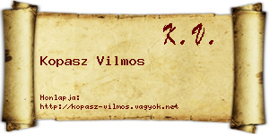 Kopasz Vilmos névjegykártya